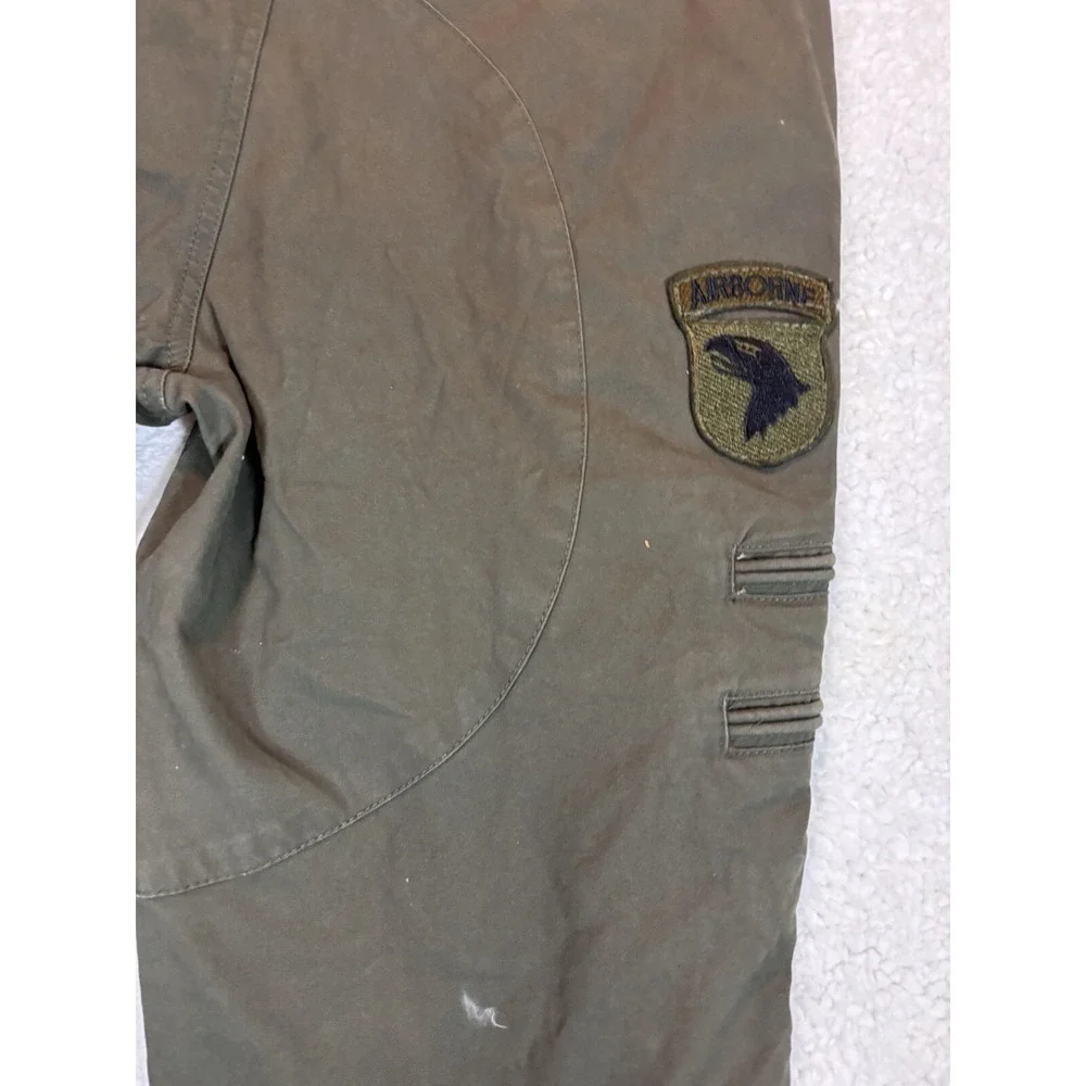 FREE KNIGHT Cargo Pants Mens Sz 32 Green Military Airborne Patch U.S Army Grunge